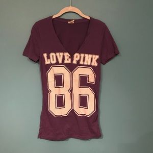 PINK v neck size Sz small